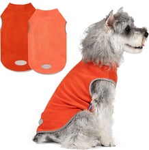 Load image into Gallery viewer, 2 Pack Dog Fleece Sweater Stretchy Sweatshirt with Reflective Stripe Pullover Soft Jacket Pet Clothes Dog Sweaters for Small Dogs Cats Grey & Red