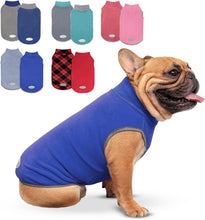 Load image into Gallery viewer, 2 Pack Dog Fleece Sweater Stretchy Sweatshirt with Reflective Stripe Pullover Soft Jacket Pet Clothes Dog Sweaters for Small Dogs Cats Grey & Red