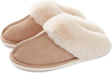 Load image into Gallery viewer, Womens Slipper with Memory Foam Fluffy Soft Warm Slip on House Slippers Anti-Skid Cozy Plush for Indoor Outdoor