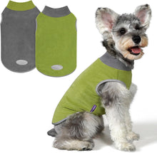 Load image into Gallery viewer, 2 Pack Dog Fleece Sweater Stretchy Sweatshirt with Reflective Stripe Pullover Soft Jacket Pet Clothes Dog Sweaters for Small Dogs Cats Grey & Red