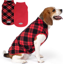 Load image into Gallery viewer, 2 Pack Dog Fleece Sweater Stretchy Sweatshirt with Reflective Stripe Pullover Soft Jacket Pet Clothes Dog Sweaters for Small Dogs Cats Grey & Red