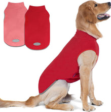Load image into Gallery viewer, 2 Pack Dog Fleece Sweater Stretchy Sweatshirt with Reflective Stripe Pullover Soft Jacket Pet Clothes Dog Sweaters for Small Dogs Cats Grey &amp; Red
