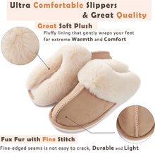 Load image into Gallery viewer, Womens Slipper with Memory Foam Fluffy Soft Warm Slip on House Slippers Anti-Skid Cozy Plush for Indoor Outdoor
