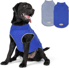 Load image into Gallery viewer, 2 Pack Dog Fleece Sweater Stretchy Sweatshirt with Reflective Stripe Pullover Soft Jacket Pet Clothes Dog Sweaters for Small Dogs Cats Grey &amp; Red
