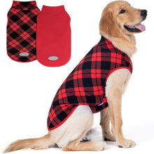 Load image into Gallery viewer, 2 Pack Dog Fleece Sweater Stretchy Sweatshirt with Reflective Stripe Pullover Soft Jacket Pet Clothes Dog Sweaters for Small Dogs Cats Grey &amp; Red
