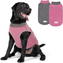 Load image into Gallery viewer, 2 Pack Dog Fleece Sweater Stretchy Sweatshirt with Reflective Stripe Pullover Soft Jacket Pet Clothes Dog Sweaters for Small Dogs Cats Grey &amp; Red
