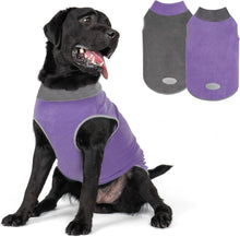 Load image into Gallery viewer, 2 Pack Dog Fleece Sweater Stretchy Sweatshirt with Reflective Stripe Pullover Soft Jacket Pet Clothes Dog Sweaters for Small Dogs Cats Grey &amp; Red
