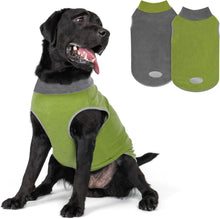 Load image into Gallery viewer, 2 Pack Dog Fleece Sweater Stretchy Sweatshirt with Reflective Stripe Pullover Soft Jacket Pet Clothes Dog Sweaters for Small Dogs Cats Grey &amp; Red
