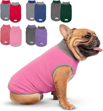 Load image into Gallery viewer, 2 Pack Dog Fleece Sweater Stretchy Sweatshirt with Reflective Stripe Pullover Soft Jacket Pet Clothes Dog Sweaters for Small Dogs Cats Grey &amp; Red

