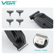 Load image into Gallery viewer, VGR Hair Trimmer Professional Hair Clipper Electric T-Blade Hair Cutting Machine 0mm LED Display Barber Trimmer for Men V-982
