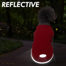 Load image into Gallery viewer, 2 Pack Dog Fleece Sweater Stretchy Sweatshirt with Reflective Stripe Pullover Soft Jacket Pet Clothes Dog Sweaters for Small Dogs Cats Grey &amp; Red
