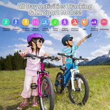 Load image into Gallery viewer, Kids Watch Fitness Tracker, Fitness Watches for Kids, Activity Tracker with Pedometers, Stopwatch, IP68 Waterproof, 11 Sport Modes Smart Watch for Kids Age 6-16 Years Old

